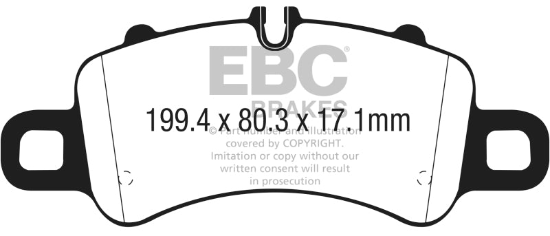 EBC Yellowstuff Brake Pad Sets - EBC 2016+ Porsche Boxster 718 (Iron Rotors Only) 2.5L Turbo Yellowstuff Front Brake Pads