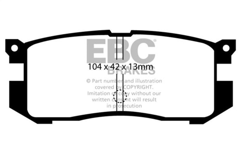 EBC Ultimax2 Brake Pad Sets - EBC 89-92 Ford Probe 2.2 Ultimax Rear Brake Pads