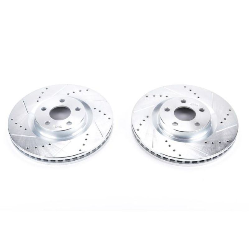 PSB Evolution Drill/Slot Rotor - Power Stop 15-19 Ford Edge Front Evolution Drilled & Slotted Rotors - Pair