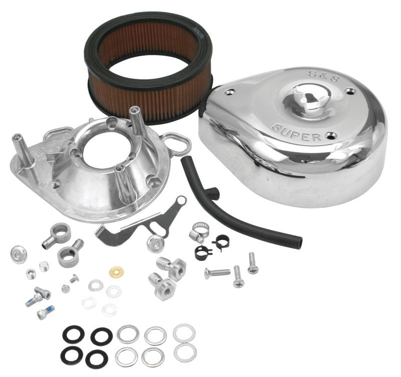 SSC Air Cleaner Kits - S&S Cycle 93-99 BT/91-03 Sportster Models Teardrop Air Cleaner Kit for S&S Super E/G Carb