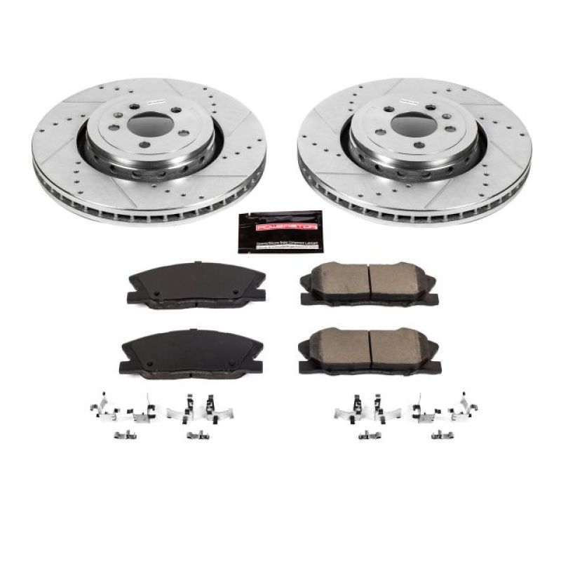 PSB Evolution Drill/Slot Rotor - Power Stop 14-22 Dodge Charger Front Z23 Evolution Brake Kit