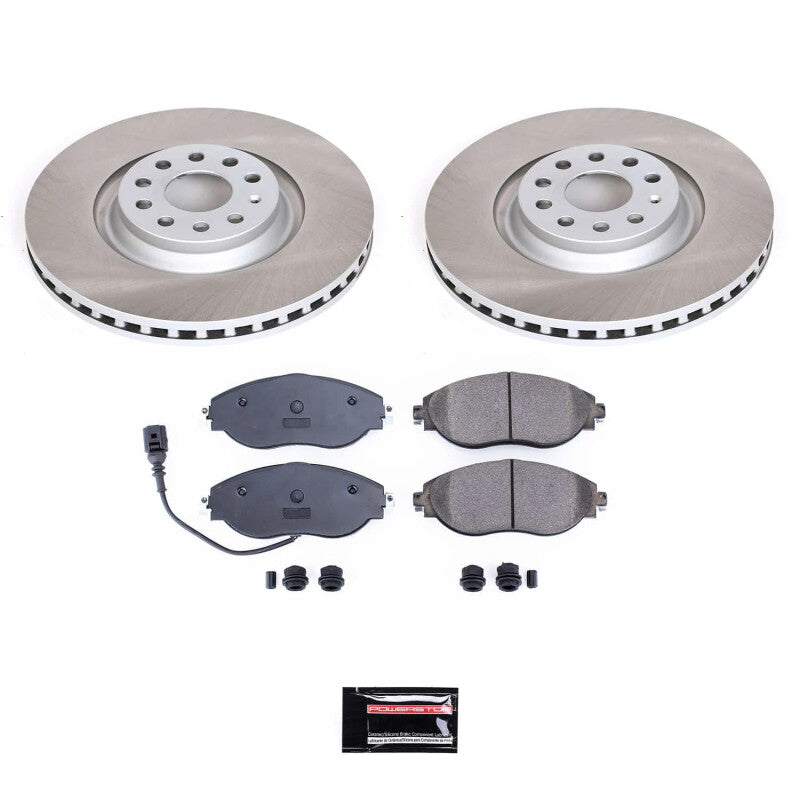 PSB Semi-Coated Rotor Kits - Power Stop 18-21 Volkswagen Tiguan Front Semi-Coated Rotor Kit