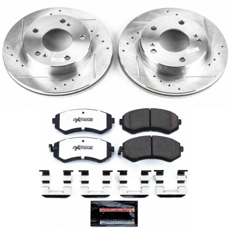 PSB Z26 Street Warrior Kit - Power Stop 94-96 Nissan 240SX Front Z26 Street Warrior Brake Kit