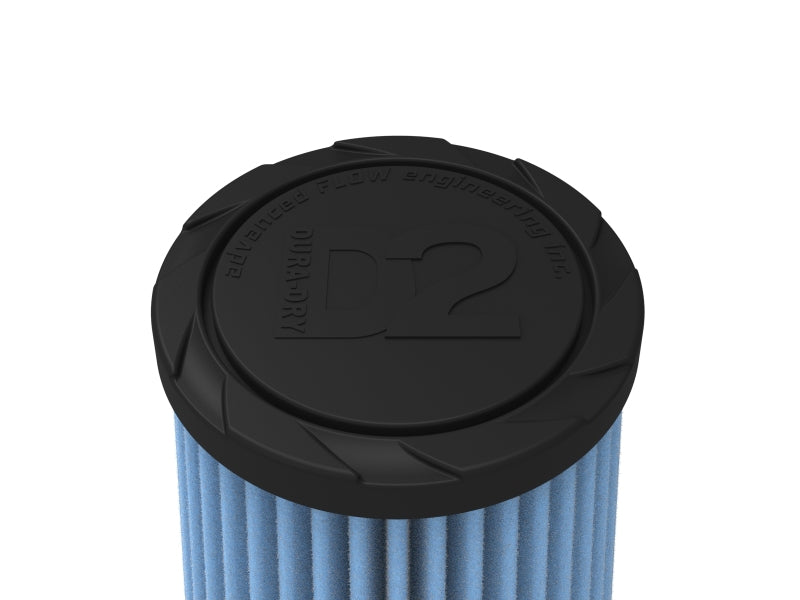 AFE Universal D2 Dura Dry Air Filter - aFe POWER Universal Clamp-On Air Filter w/ D2 Dura-Dry Media - 3-1/2in F x 5in B x 3-1/2in T x 8in H