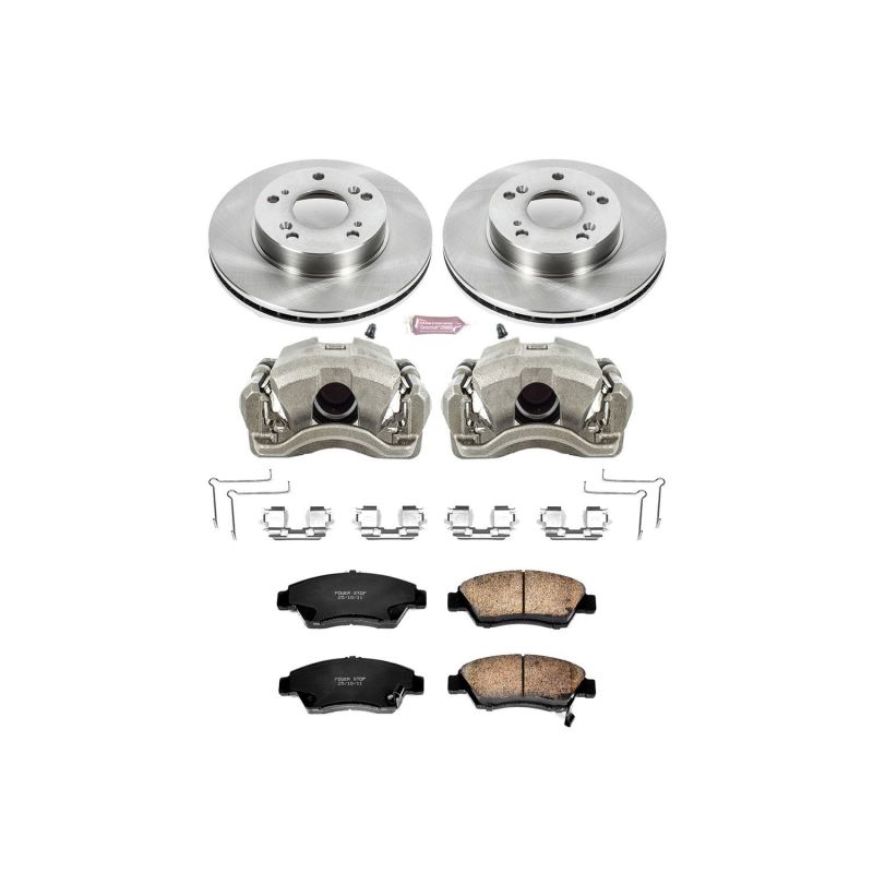 PSB Autospecialty Kit w/Cals - Power Stop 06-11 Honda Civic Front Autospecialty Brake Kit w/Calipers