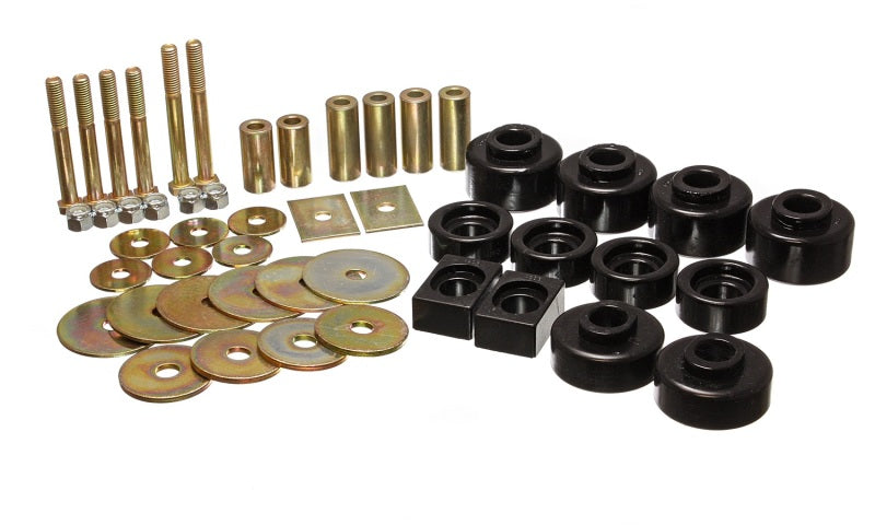 ES Body Mounts - Black - Energy Suspension 97-03 Ford F-100/F-150 2WD/F250 2WD & L-Duty Black Body (Ext Cab ONLY ) Mount Set