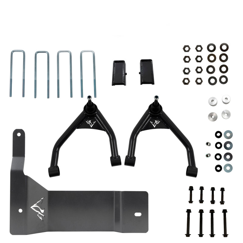 BT Lift Kit w Shocks - Belltech 14-16 Silverado / Sierra 1500 4WD Ext & Crew Cab 4in Trail Perf Lift Kit