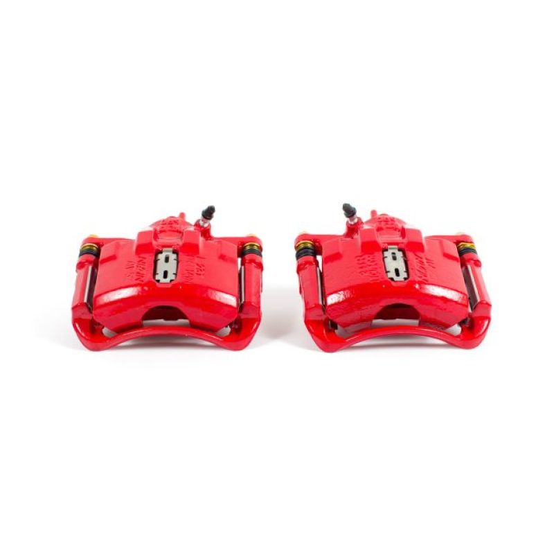 PSB Red Calipers - Power Stop 90-93 Honda Accord Front Red Calipers w/Brackets - Pair