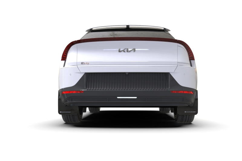 RAL UR Blk Flap/Rd Logo - Rally Armor 22-24 Kia EV6 Black UR Mud Flap Red Logo