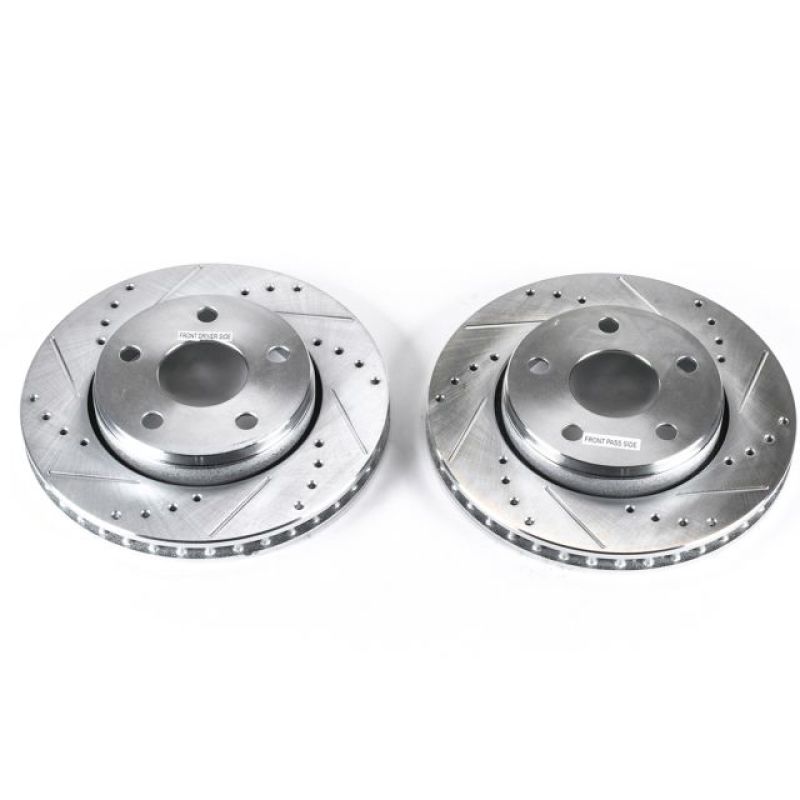 PSB Evolution Drill/Slot Rotor - Power Stop 07-17 Jeep Wrangler Front Evolution Drilled & Slotted Rotors - Pair