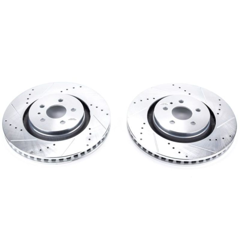 PSB Evolution Drill/Slot Rotor - Power Stop 15-18 Ford Edge Front Evolution Drilled & Slotted Rotors - Pair