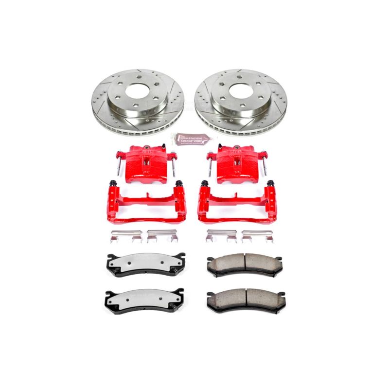 PSB Z36 Truck & Tow Kit w/Cals - Power Stop 02-06 Cadillac Escalade Front Z36 Truck & Tow Brake Kit w/Calipers