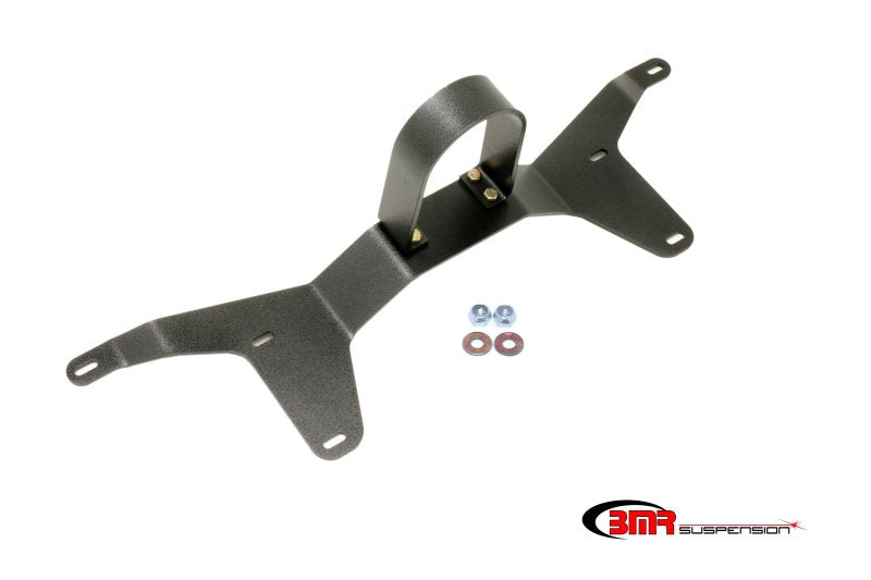 BMR Tunnel Braces - BMR 05-14 S197 Mustang Rear Tunnel Brace w/ Rear Driveshaft Safety Loop - Black Hammertone