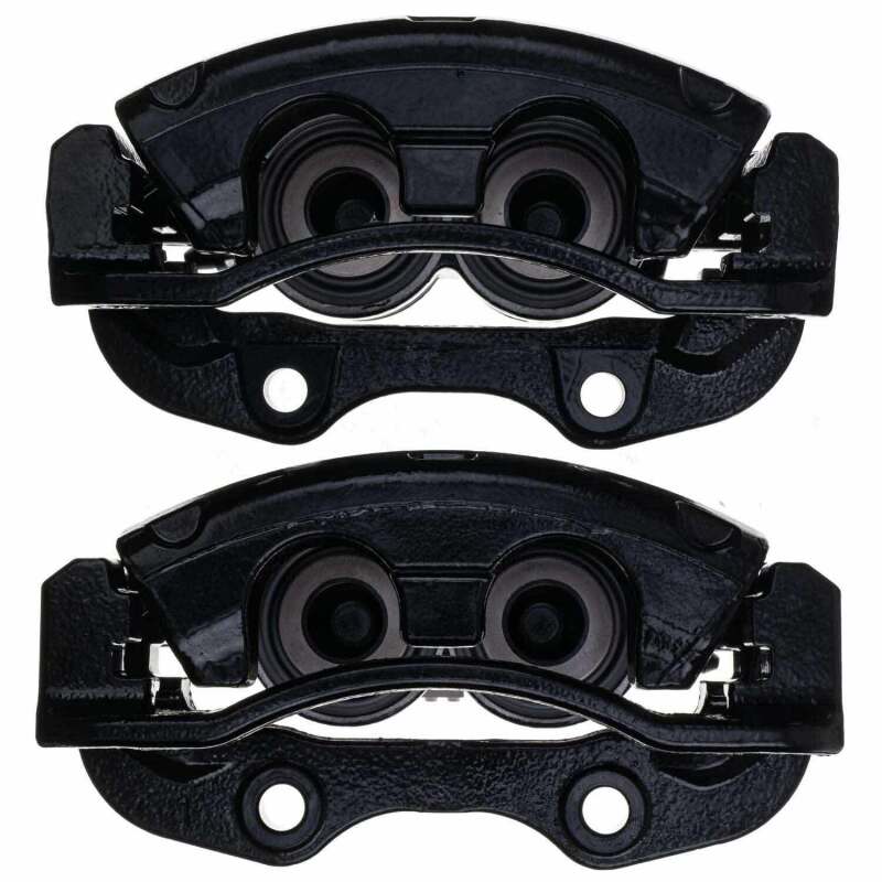 PSB Black Calipers - Power Stop 02-06 Cadillac Escalade Rear Black Caliper - Pair w/Bracket