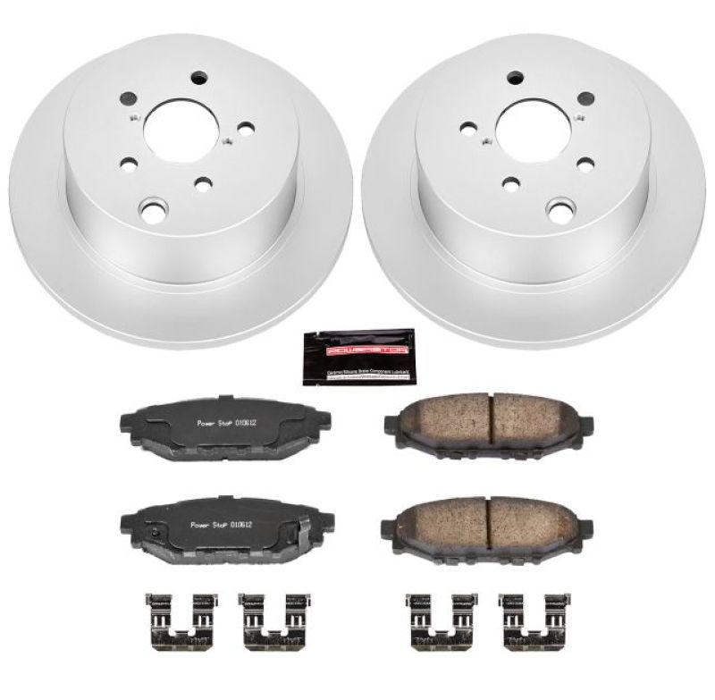 PSB Z17 Evolution Coated Kit - Power Stop 16-18 Subaru Crosstrek Rear Z17 Evolution Geomet Coated Brake Kit