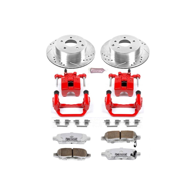 PSB Z26 Street Kit w/Cals - Power Stop 03-05 Infiniti G35 Rear Z26 Street Warrior Brake Kit w/Calipers