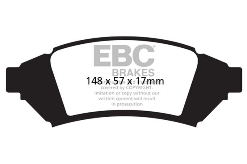 EBC Ultimax2 Brake Pad Sets - EBC 04 Pontiac Grand Prix 3.8 Ultimax2 Front Brake Pads