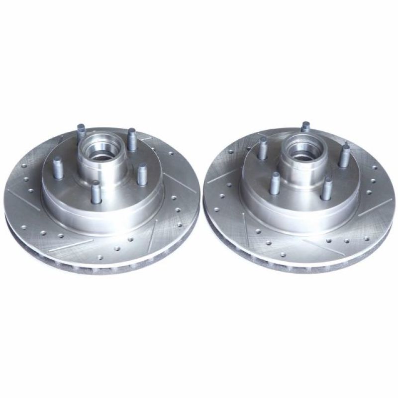 PSB Evolution Drill/Slot Rotor - Power Stop 95-97 Ford Ranger Front Evolution Drilled & Slotted Rotors - Pair
