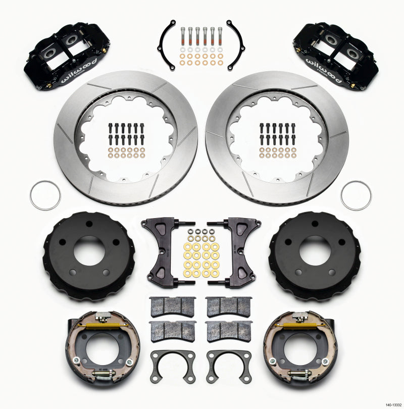 WIL Superlite Brake Kit - Wilwood Narrow Superlite 4R Rear P-Brk Kit 14.00in Small Ford 2.36in Off Bronco 5 x 5.50