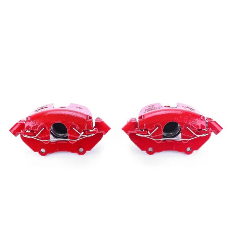 PSB Red Calipers - Power Stop 2004 Mazda 3 Front Red Calipers w/Brackets - Pair