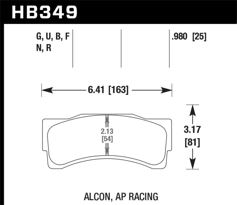 HAWK ER-1 Brake Pad Sets - Hawk 14-16 BMW M235i Racing 3.0L Front ER-1 Brake Pads