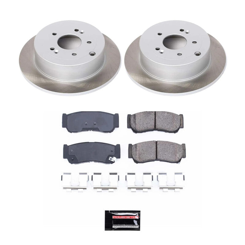 PSB Semi-Coated Rotor Kits - Power Stop 07-09 Hyundai Santa Fe Rear Semi-Coated Rotor Kit