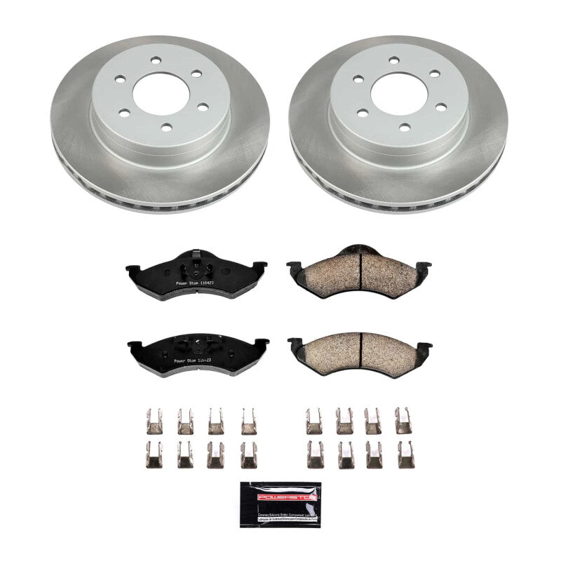 PSB Semi-Coated Rotor Kits - Power Stop 00-02 Dodge Durango Front Semi-Coated Rotor Kit