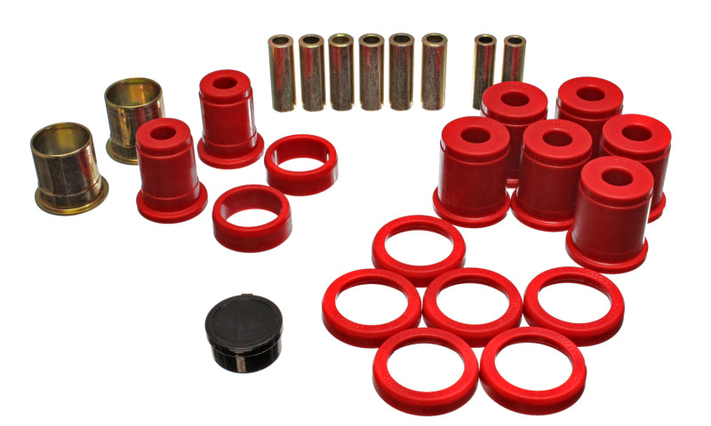 ES Cntrl Arm Bushings - Red - Energy Suspension 80-96 Buick / 78-96 Chevy / 80-92 Olds Red Rear End Control Arm Bushing Ste