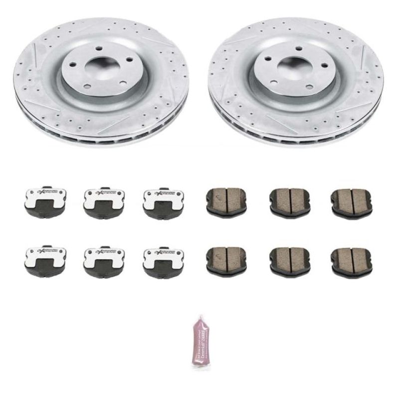 PSB Z26 Street Warrior Kit - Power Stop 06-13 Chevrolet Corvette Front Z26 Street Warrior Brake Kit