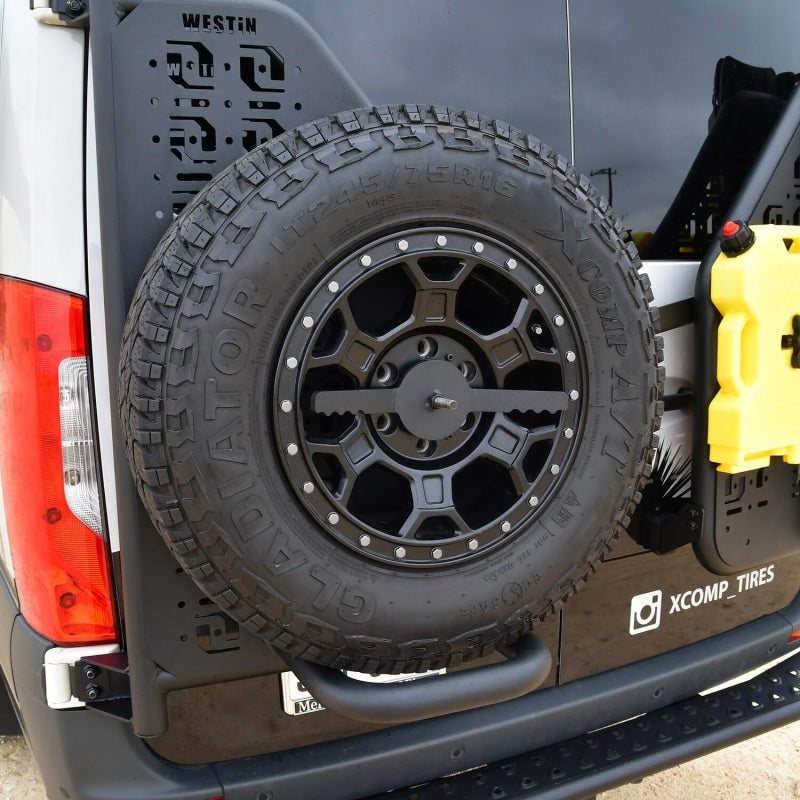 WES Tire Carrier - Westin 19-24 Mercedes-Benz Sprinter XTS Rear Tire Carrier - Textured Black