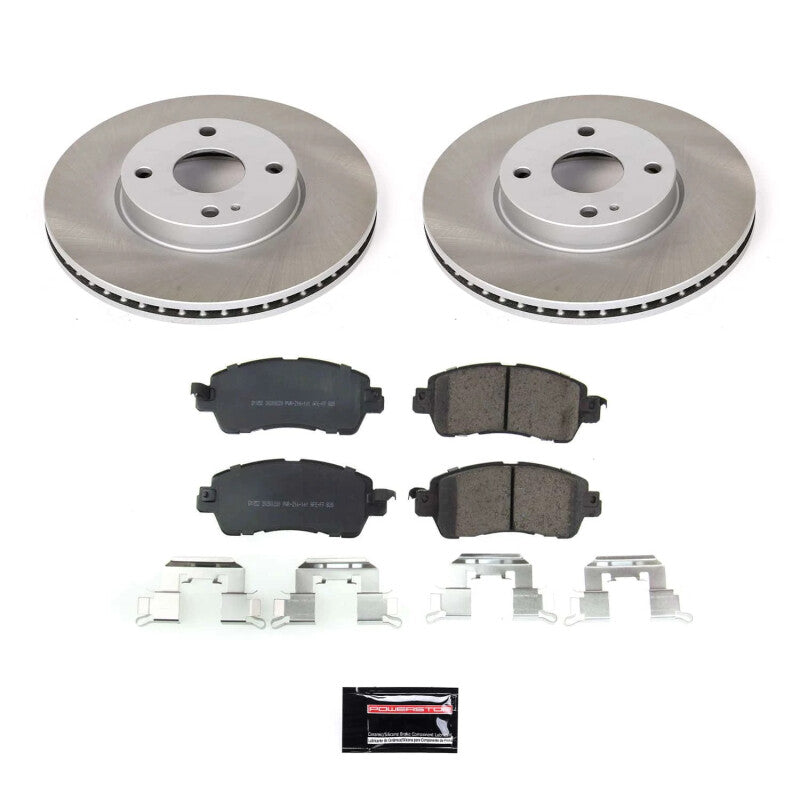 PSB Semi-Coated Rotor Kits - Power Stop 17-18 Toyota Yaris iA Front Semi-Coated Rotor Kit