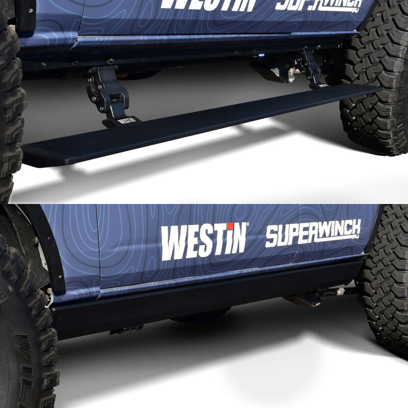 WES Running Boards - Pro-e - Westin 21-23 Ford Bronco 4dr (Excl. Bronco Sport) Pro-e Running Boards - Tex. Blk