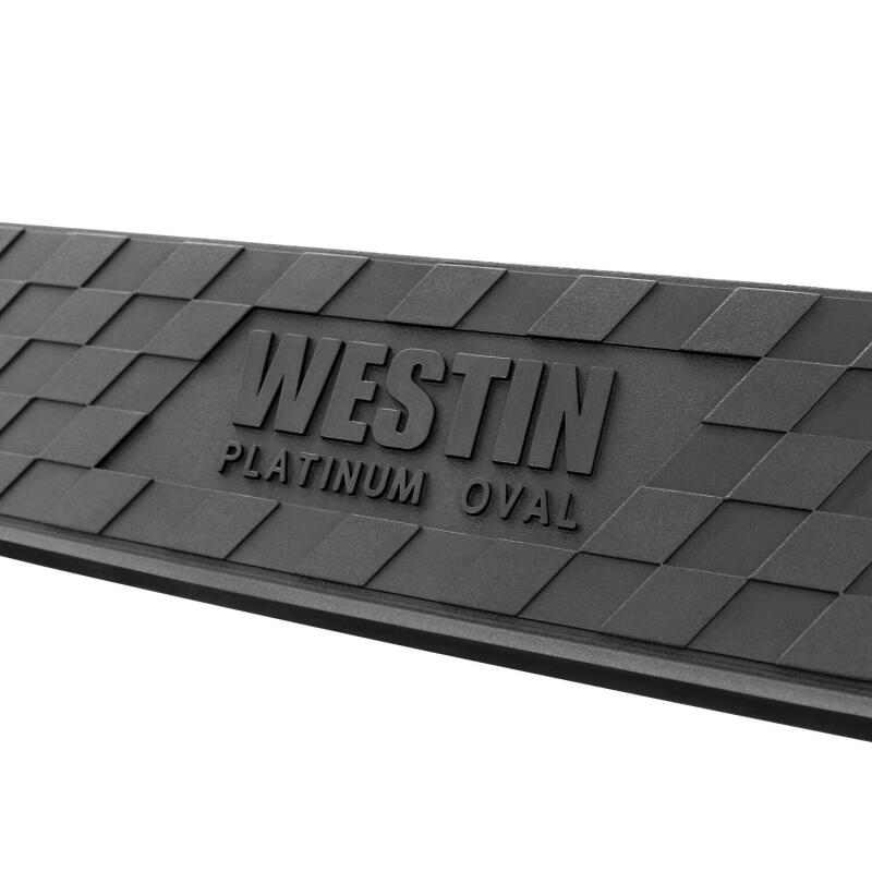 WES Nerf Bars - Platinum 4 - Westin 19-22 Chev/GMC Silverado/Sierra 1500 DC (No 2019 Ltd) Platinum 4 Oval Nerf Step Bars - Blk