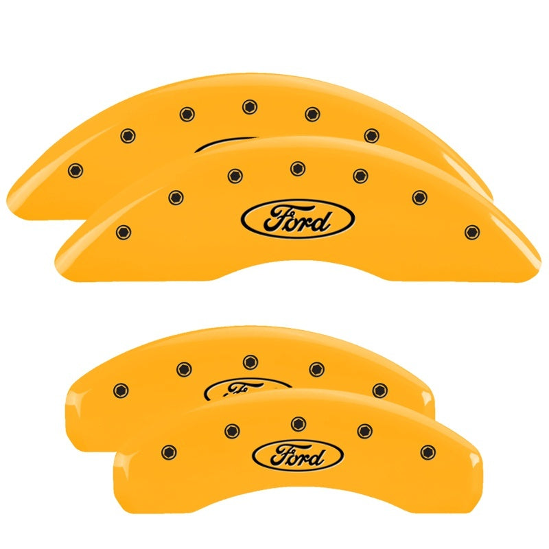 MGP Caliper Covers 4 Logo - MGP 4 Caliper Covers Engraved F & R Oval Logo/Ford Yellow Finish Black Char 2007 Ford Expedition