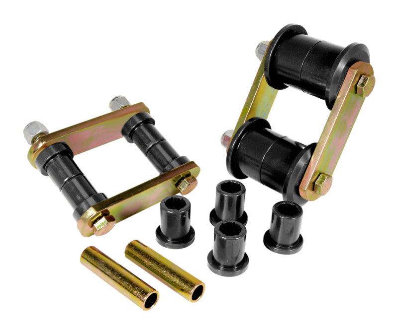 PRO Spring/Shackle Bush- Blk - Prothane 60-74 Chrysler B & E Body HD Spring & Shackles Bushings - Black