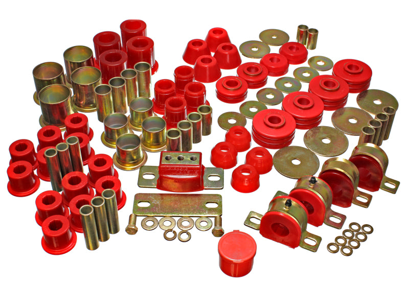 ES Hyper-Flex Sets - Red - Energy Suspension 73-80 Chevrolet / GMC 2WD 1/2 Ton Pickup Red Hyper-flex Master Bushing Set