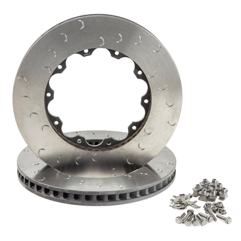 ALC Slotted Brake Rotors - Alcon Nissan R35 GT-R Gen 1 380X34mm Rotor Ring Kit - Front Left