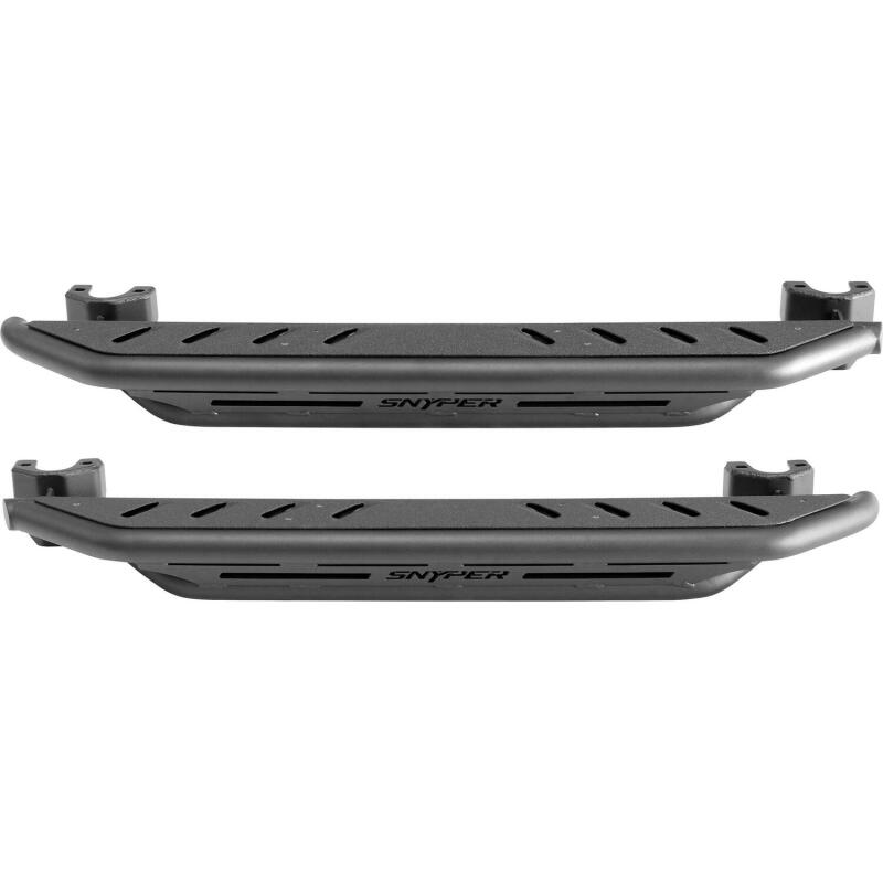WES Snyper Rock Rail Steps - Westin/Snyper 07-17 Jeep Wrangler Triple Tube Rock Rail Steps - Textured Black