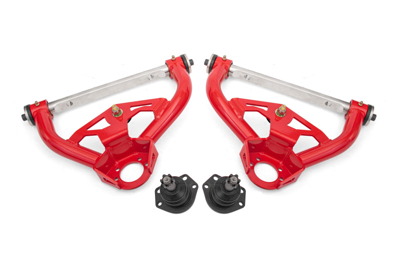 BMR Control Arms - BMR 78-87 GM G-Body Non-Adjustable Upper A-Arms Delrin Std Ball Joint - Red
