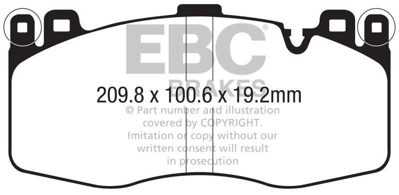 EBC Redstuff Brake Pad Sets - EBC 15-19 BMW X5M 4.4TT (F85) Redstuff Front Brake Pads