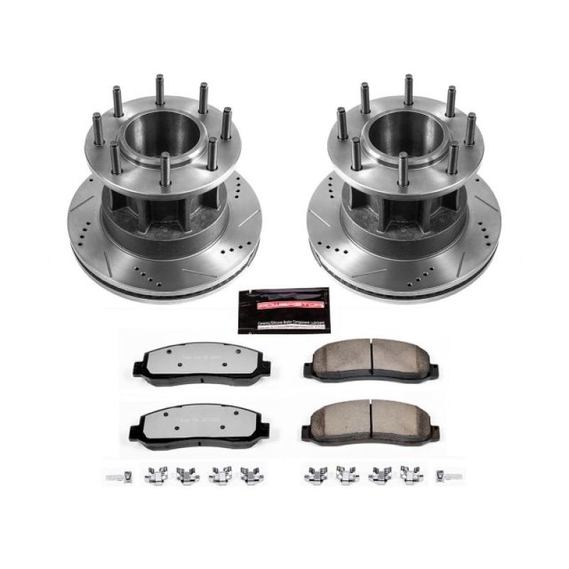 PSB Evolution Drill/Slot Rotor - Power Stop 05-07 Ford F-350 Super Duty Front Z36 Truck & Tow Brake Kit
