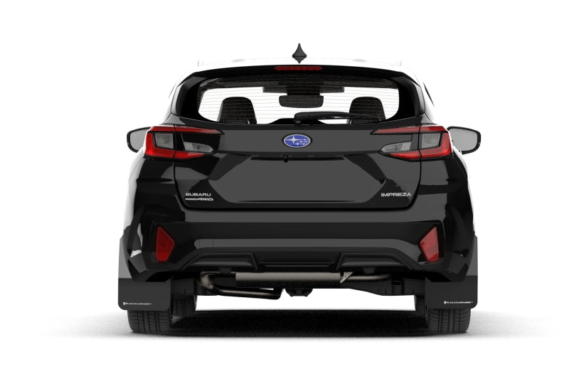 RAL UR Blk Flap/Grey Logo - Rally Armor 24-26 Subaru Impreza Black UR Mud Flap w/ Grey Logo