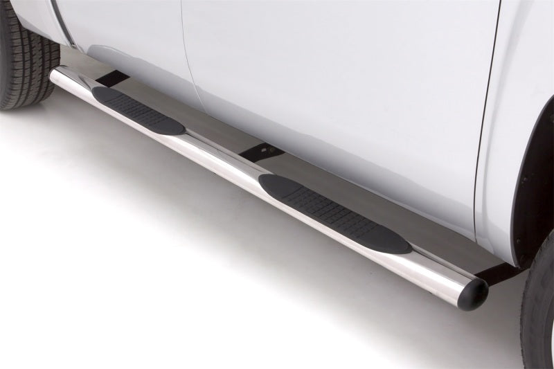 LND Nerf Bars - Polished - Lund 07-17 Chevy Silverado 1500 Crew Cab 4in. Oval Straight SS Nerf Bars - Polished