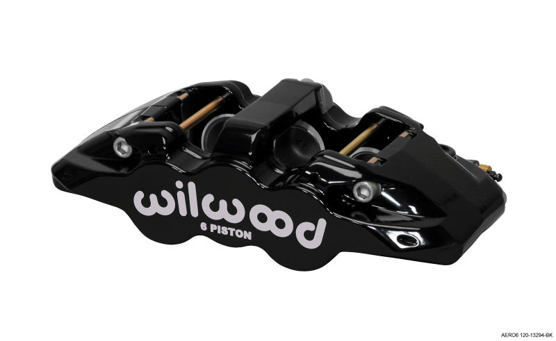 WIL Aero Caliper - Wilwood Caliper-Aero6-L/H - Black 1.75/1.38/1.38in Pistons 1.25in Disc