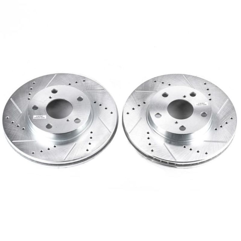 PSB Evolution Drill/Slot Rotor - Power Stop 01-05 Toyota RAV4 Front Evolution Drilled & Slotted Rotors - Pair