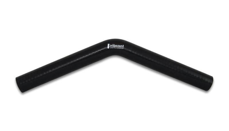 VIB 4 Ply Hoses - Vibrant 4 Ply Reinforced Silicone Elbow Connector - 1in ID x 8in Leg 45 Deg Elbow (BLACK)