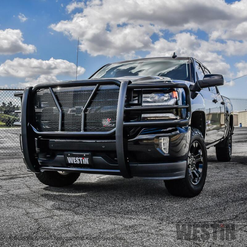 WES HDX Grille Guards - Westin 2016-2018 Chevrolet Silverado 1500 HDX Grille Guard - Black