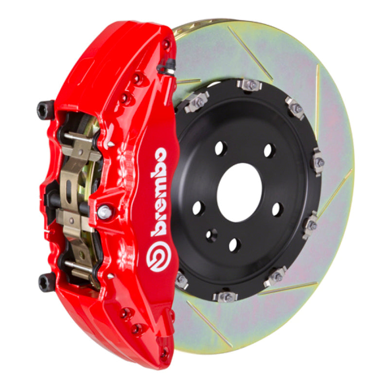 BRB Big Brake Kits - Brembo 08-10 Challenger w/V8 (Excl AWD/SRT-8) Fr GT BBK 6Pis Cast 380x34 2pc Rtr Slot Type1-Red