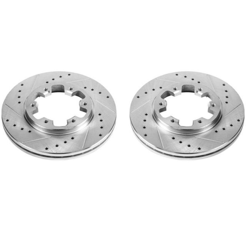 PSB Evolution Drill/Slot Rotor - Power Stop 85-86 Nissan 720 Front Evolution Drilled & Slotted Rotors - Pair