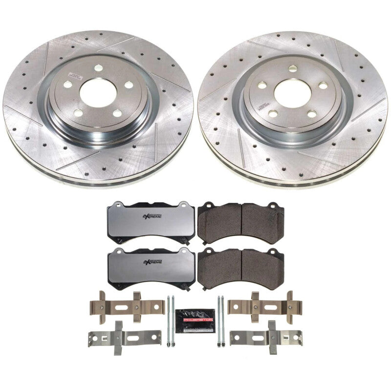 PSB Z26 Street Warrior Kit - Power Stop 21-24 Dodge Durango / 2021 Jeep Grand Cherokee Front Z26 Street Warrior Brake Kit